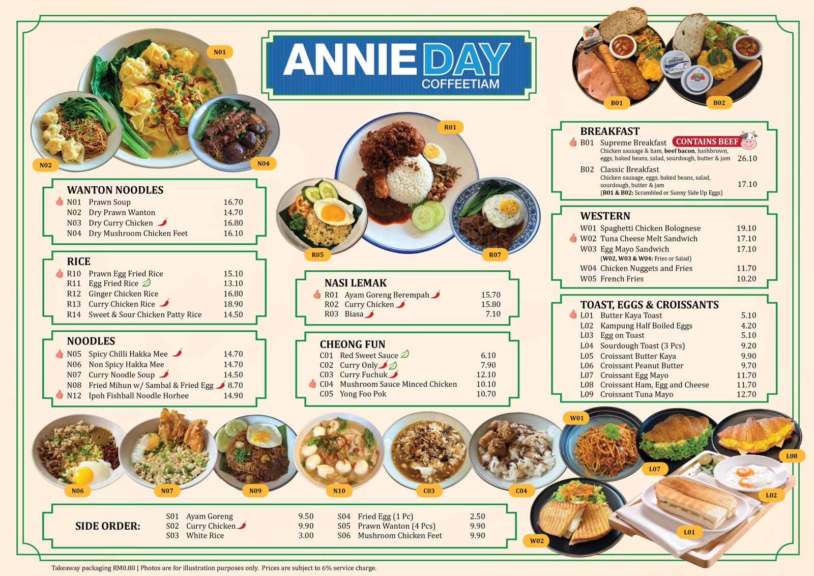 Annie Day Coffeetiam @ SS2 PJ 菜单